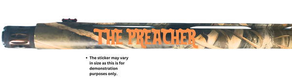 The Preacher Barrel Sticker Wing Beat Waterfowl Company