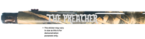 The Preacher Barrel Sticker Wing Beat Waterfowl Company