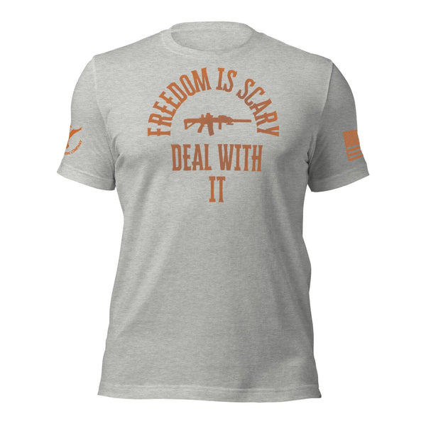 Freedom Is Scary Deal With It Sure Shot T-Shirt Wing Beat Waterfowl Company