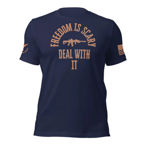 Freedom Is Scary Deal With It Sure Shot T-Shirt Wing Beat Waterfowl Company