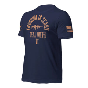 Freedom Is Scary Deal With It Sure Shot T-Shirt Wing Beat Waterfowl Company