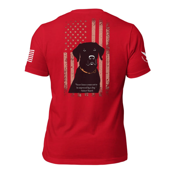 Wing Beat Waterfowl Sure Shot Dog US Flag T - Shirt - Wing Beat Waterfowl Company